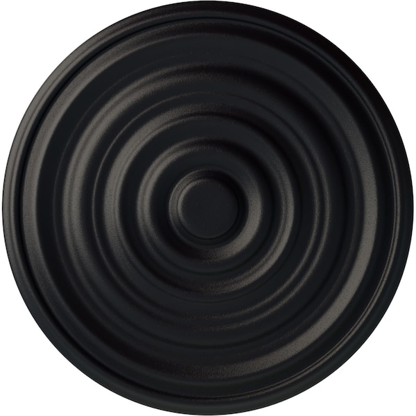 Ekena Millwork Carton Ceiling Medallion (For Canopies up to 3 3/4"), Hand-Painted Steel Gray, 17 3/4"OD x 1 3/8"P CM18CASGS - main